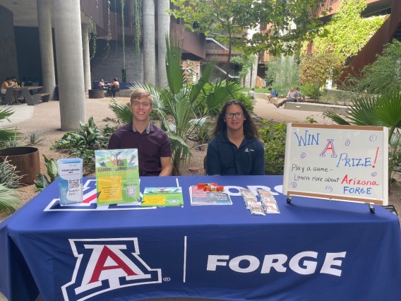 FORGE Team tabling at FORGE Resilience location