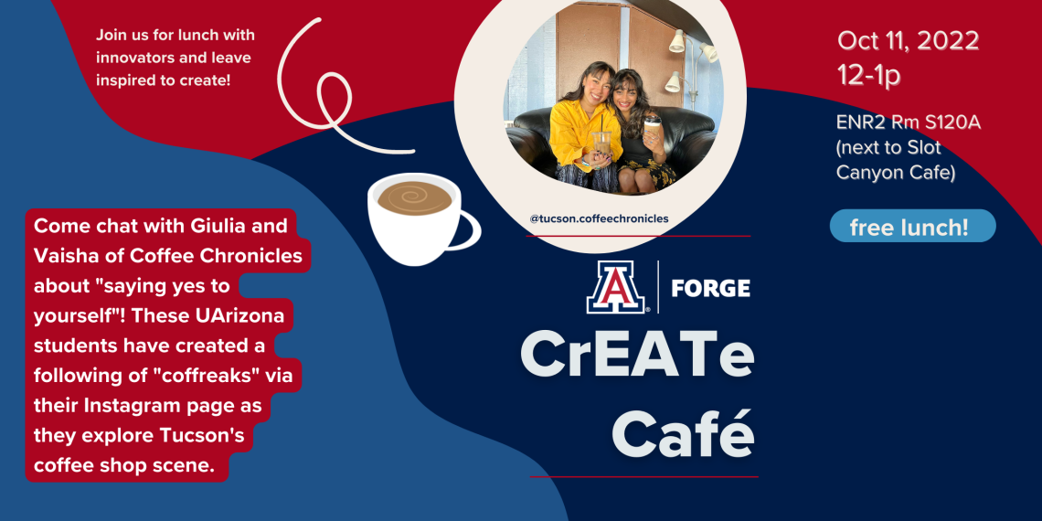 CrEATe cafe, October 11 2022 12-1pm