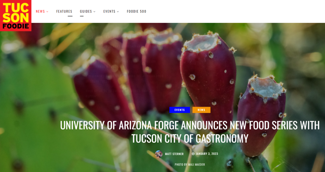 Prickly Pear with announcement of new food entrepreneur series