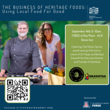 Chef Devon Sanner and Barbara Eiswerth for the Business of Heritage Food series